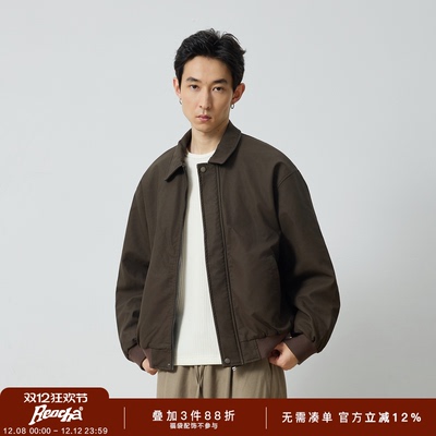 REOCHA热呈25秋冬男女皮衣夹棉日系休闲cleanfit皮衣翻领保暖棉服