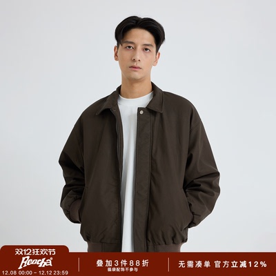 REOCHA热呈25秋冬男女皮衣夹棉日系休闲cleanfit皮衣翻领保暖棉服