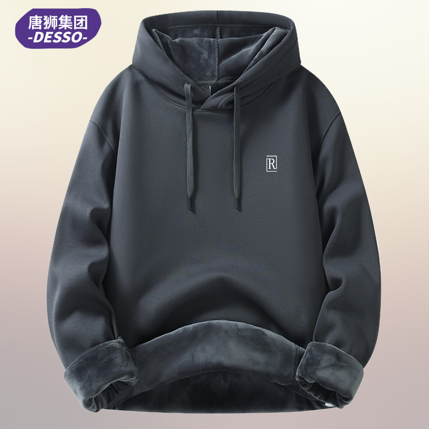 纯棉宽松唐狮长袖卫衣男套头