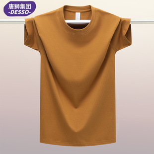 唐狮集团DESSO短袖T恤男夏季纯色宽松上衣时尚经典百搭半袖衣服潮