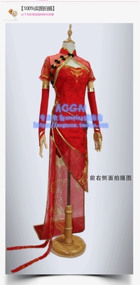 巡音cos服金丝雀cosplay中式古风旗袍裙