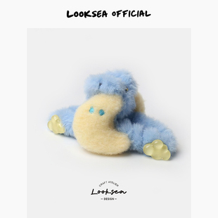Looksea official简约毛绒月亮星星发夹发圈抓夹刘海夹创意鲨鱼夹