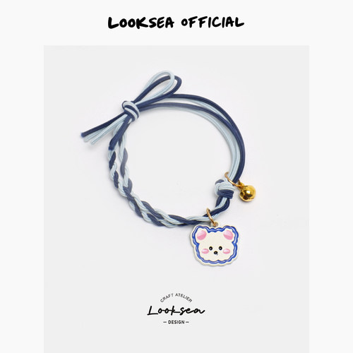 Looksea official清新简约森系编织发绳发饰日韩可爱头绳皮筋甜美