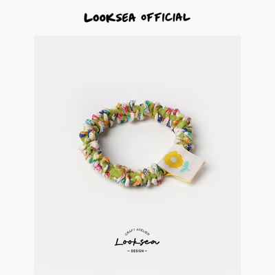Looksea official甜美彩色防滑发绳女基础百搭不伤发头绳皮筋发圈