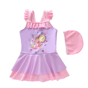 女孩游泳衣 女宝宝平角裙式 儿童泳衣新款 女童连体大中小童婴儿泳装