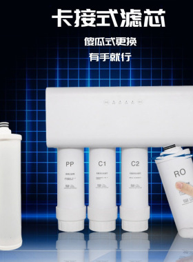 500G净水器滤芯集成水路卡接PP棉前置后置RO膜世纪丰源净水机滤芯