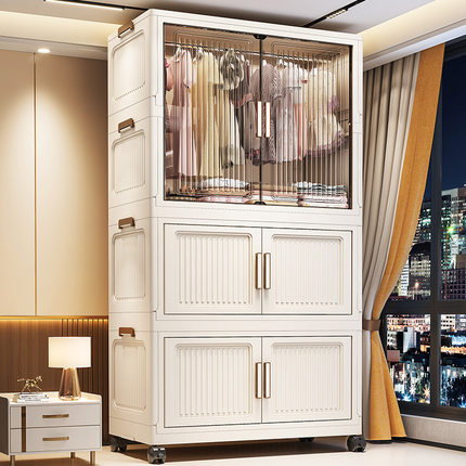 70-80宽简易衣柜宝宝衣服收纳卧室婴儿童折叠储物柜多层一件起批