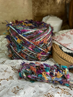 咿唔手混线-特色孤品油画色系钩针棒针编织毛线帽子包包手工diy