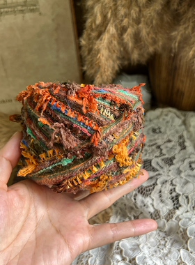 咿唔手混线-敦煌壁画油画色系钩针棒针编织毛线帽子包包手工diy