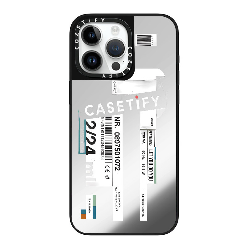 黑底英文贴纸拼接适用cozstify手机壳苹果iPhone16promax手机壳15pro14磁吸13镜面12保护壳香港