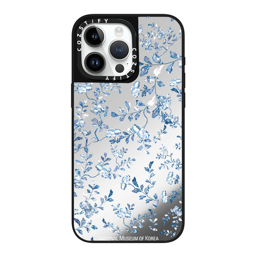 冰蓝色碎花适用cozstify手机壳苹果iPhone16promax手机壳15pro14磁吸13镜面12保护壳香港潮牌手机保护套