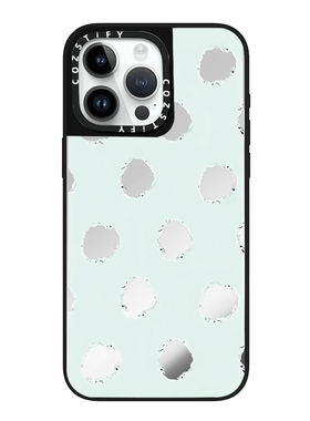 青黑色点适用cozstify手机壳苹果iPhone16promax手机壳15pro14磁吸13镜面12保护壳香港潮牌手机保护套苹果iPh