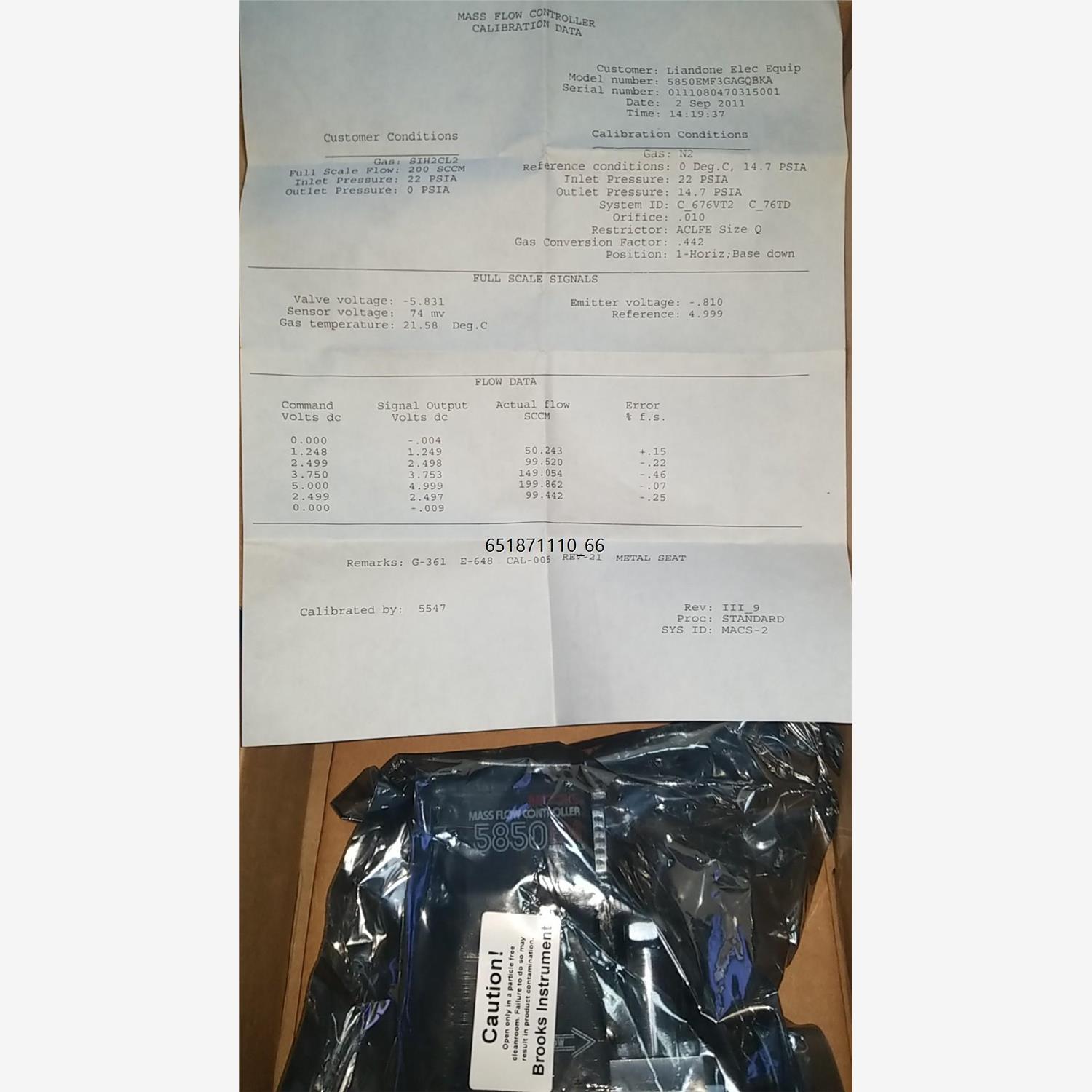 BROOKS5850EM流量计IH2