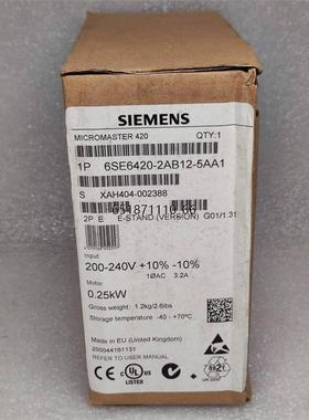 SIEMENS MICROMASTER 420 变频器