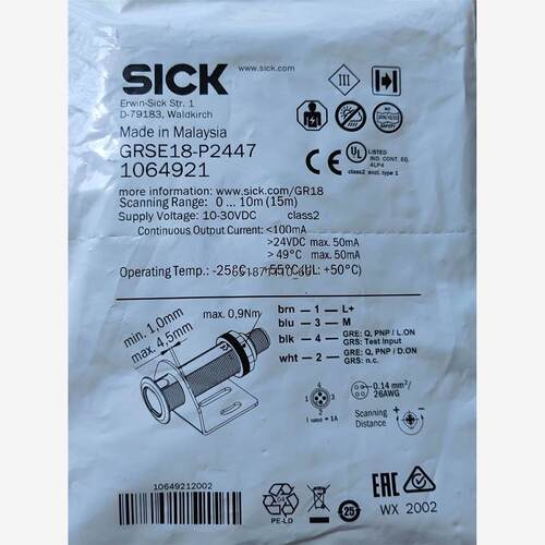 SICK西克对射光电开关GRS
