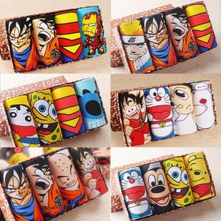 日动漫卡通七龙珠悟空男内裤 包邮 棉质男四角裤 头子 平角内裤 4条装