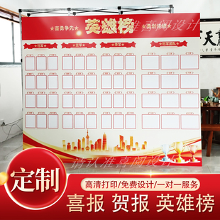 喜报员工表彰英雄榜光荣金榜题名高考喜报设计背景画图片展板海报