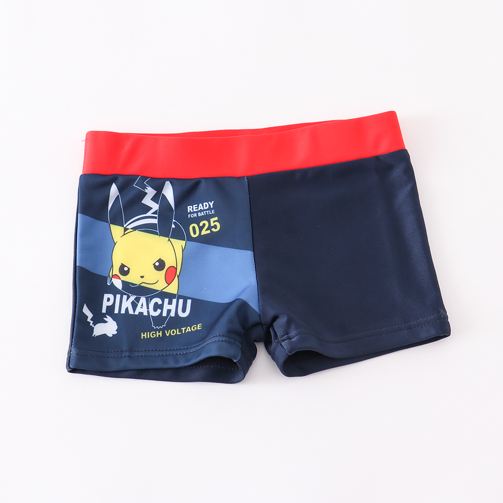 断码外贸原单  男童中大童泳裤  皮卡丘 儿童宝宝 速干游泳裤