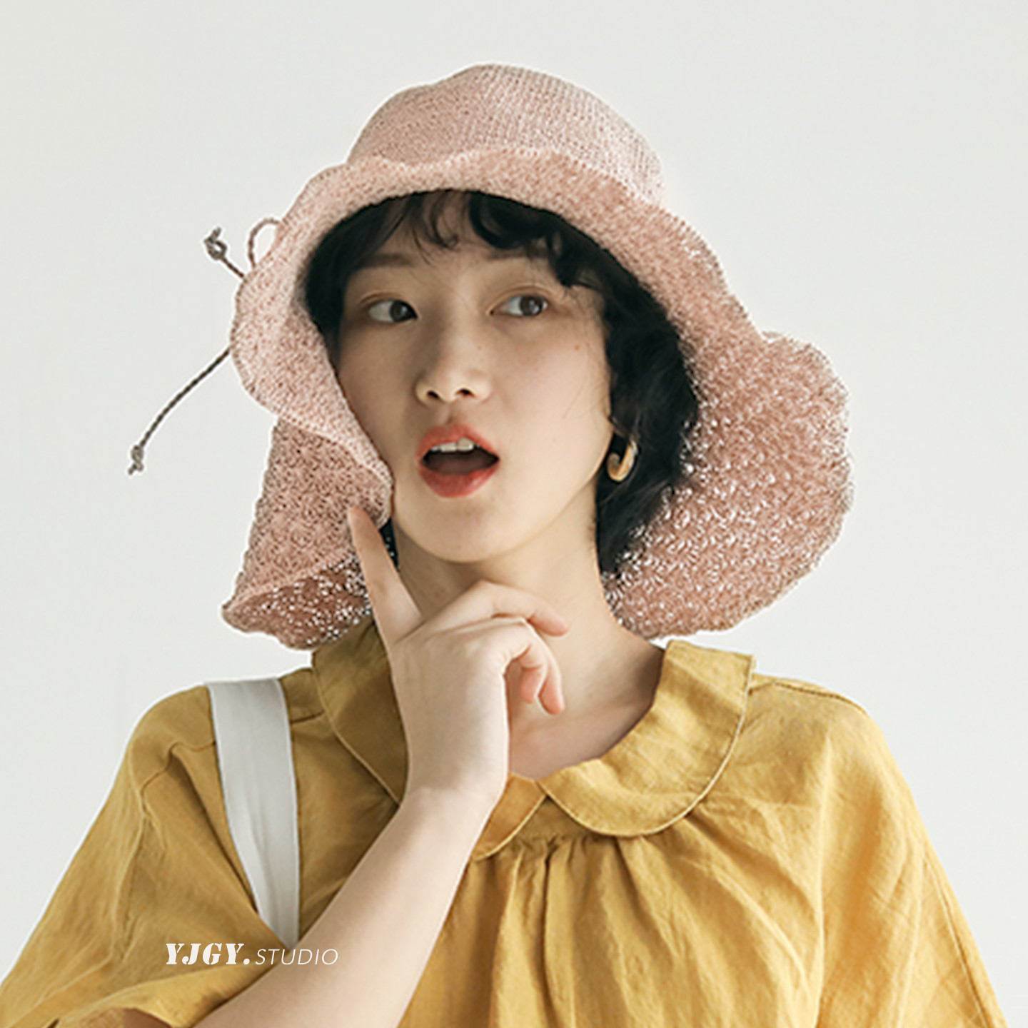 度假出游淑女范细钩针大帽檐草帽夏日显脸小设计感百搭帽子Y5843