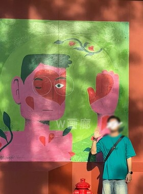 方大同梦想家奶油风客厅沙发装饰画卡通餐厅壁画小众艺术卧室挂画