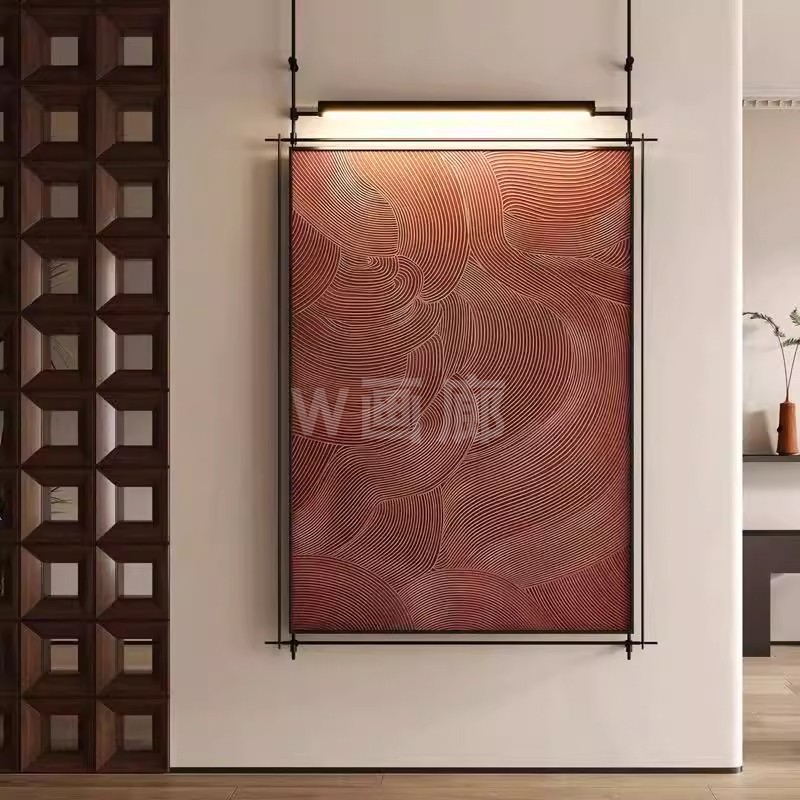 中古风复古高级感客厅装饰画酒店民宿餐厅样板房玄关壁挂画图片