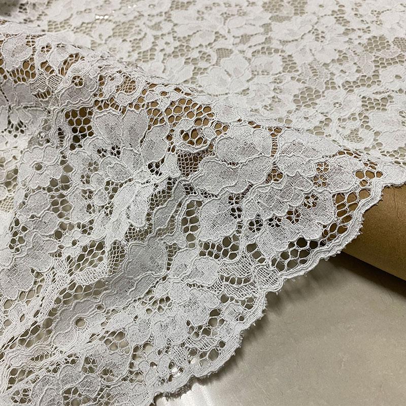 进口棉车股线蕾丝花边连衣裙面料