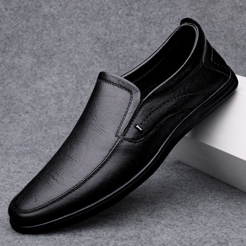 断码清仓捡漏真皮牛皮休闲皮鞋软底一脚蹬豆豆鞋男中年爸爸鞋男鞋,流行男鞋,休闲皮鞋,淘宝优惠券,粉丝福利购,淘宝优惠卷