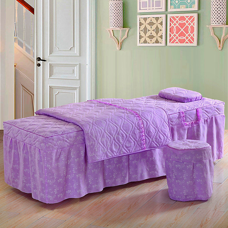 新款蕾丝美容床罩 美容院床单四件套按摩推拿被套床罩定做包邮