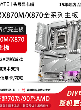 Gigabyte/技嘉主板X870M aorus elite ice wf7小雕冰雕大板X870