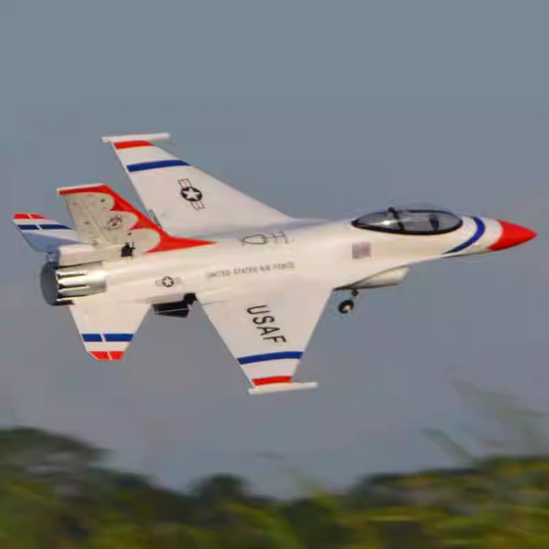 新70涵道F16飞机雷鸟涂装固定翼航模固定起落架4S PNP电动遥控RC