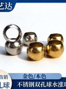 不锈钢装饰门花双孔球圆球