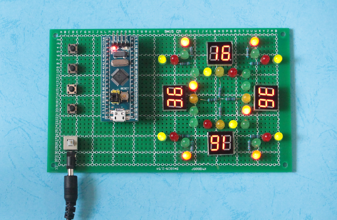stm32单片机智能交通灯diy