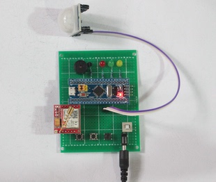 基于STM32单片机 DIY 家庭防盗报警 人体红外GSM防盗报警器设计