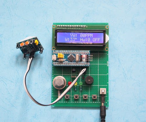 stm32烟雾温度短信防火智能家居
