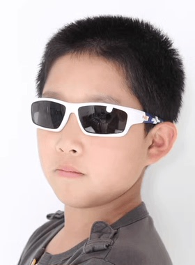 保圣儿童太阳镜男女童 偏光大童学生小孩运动款软质墨镜1210