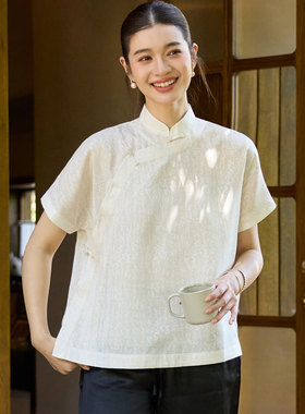 菲伊唐真丝手工绞罗夏衬衫女上衣