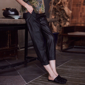 香云纱裤 松紧九分裤 子 春秋搭配真丝香云纱莨绸百搭中式 菲伊唐新款