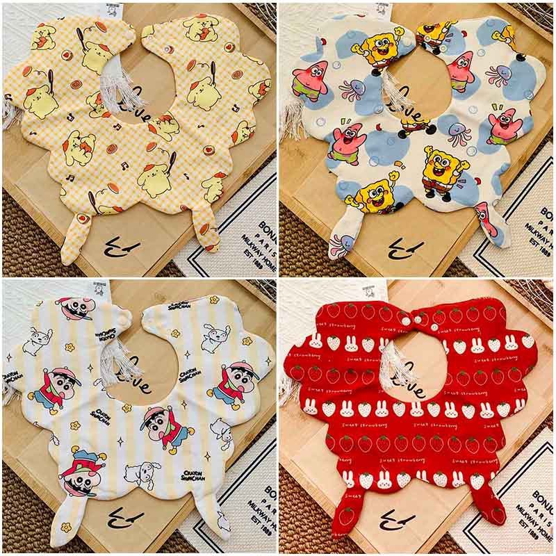 网红款8层棉纱婴儿口水巾宝宝加厚蝴蝶双面款围嘴新生儿新年围兜,婴童用品,口水巾,淘宝优惠券,粉丝福利购,淘宝优惠卷