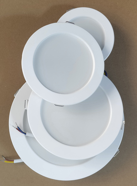 筒灯led4寸嵌入式3.5家用开孔2.5寸天花吊顶孔灯商用6寸12W吸顶灯