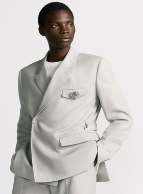 2026秋冬CD家男西服套装灰色羊毛西装休闲风男装定制迪家同款潮流