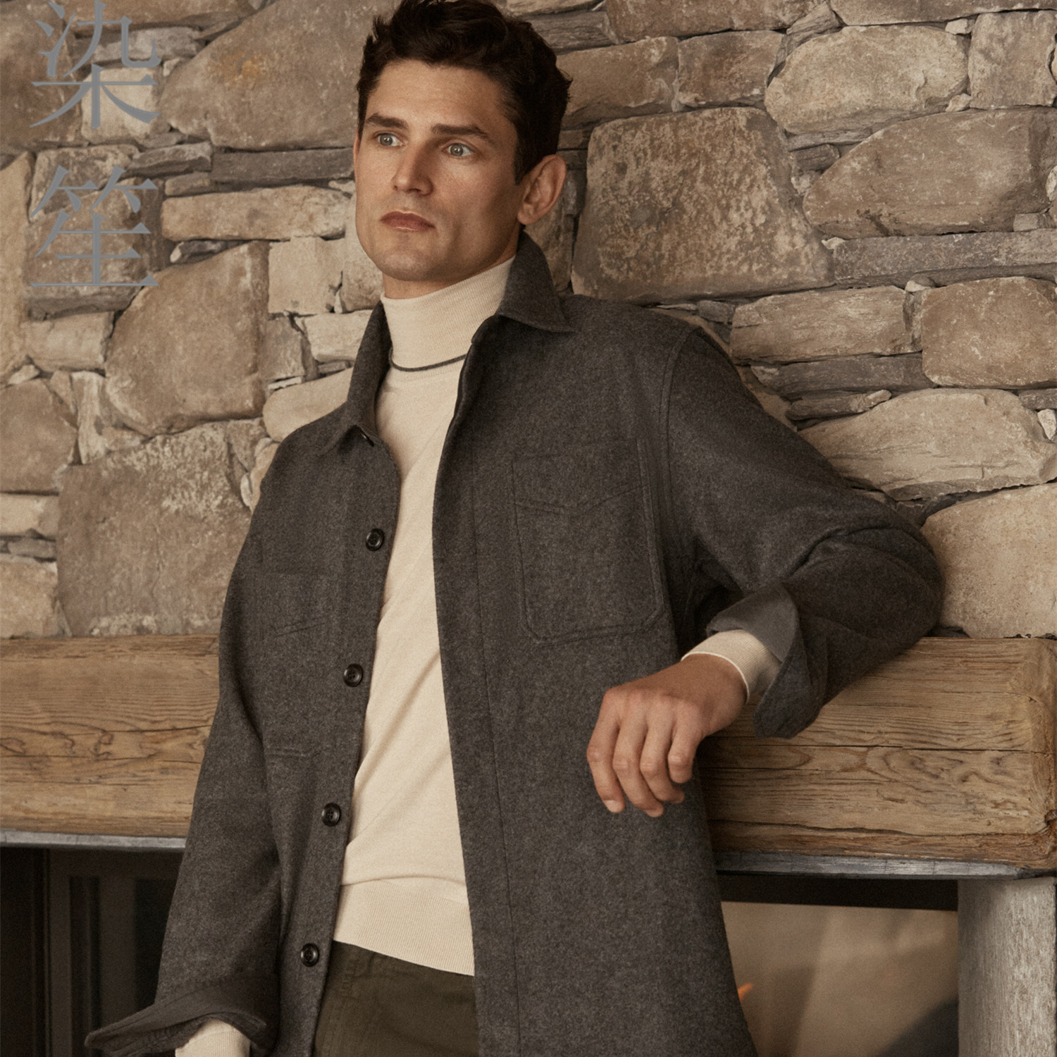 秋冬男装羊毛西服呢子西装外套修身厚冬季新款英伦风复古休闲风帅
