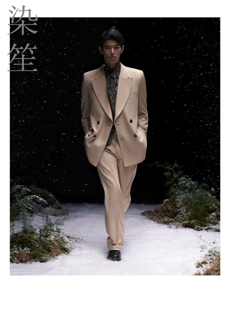 戗驳领男士秋冬羊毛西服毛料西装外套套装商务休闲高级感设计高定