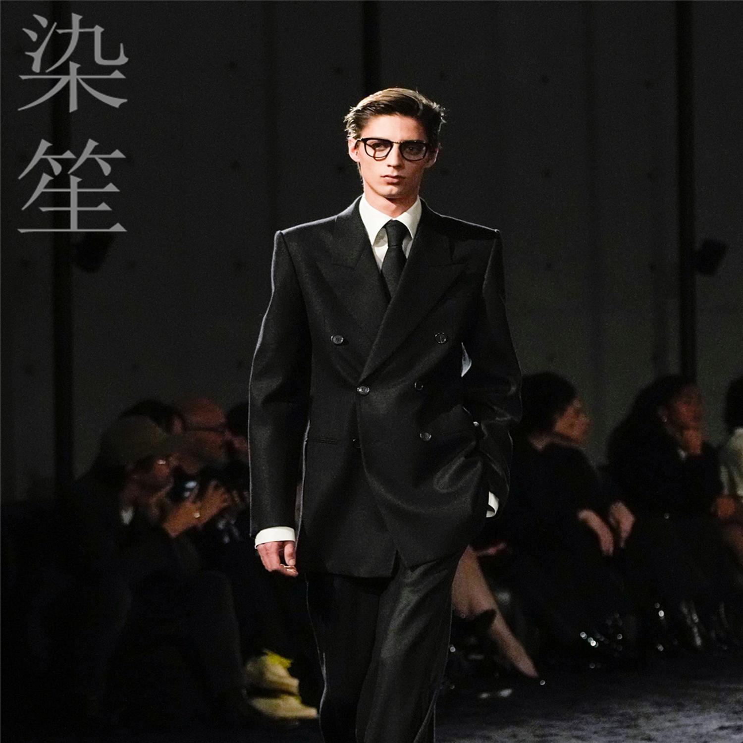 杨树林秋冬羊毛西装山羊绒西装男