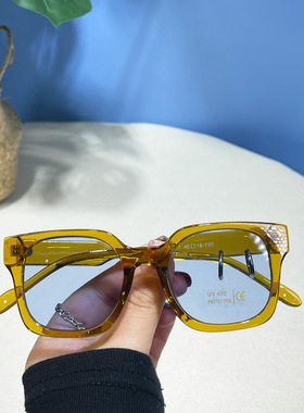 2025年新款个性钢圈扣环DIY儿童太阳眼镜潮流INS儿童墨镜防紫外线