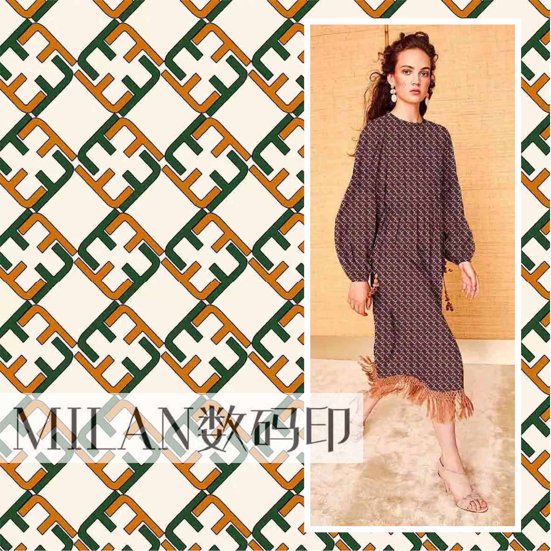 欧美字母图案花型数码印花面料雪纺仿真丝羽绒服布空气层等底布可