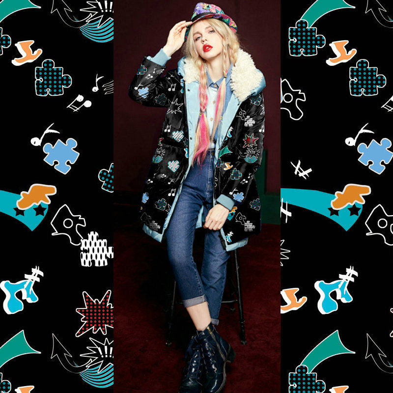 原版花型 羽绒服精选数码印花面料布料 棉服 羽绒服布料面料,居家布艺,海绵垫/布料/面料/手工diy,淘宝优惠券,粉丝福利购,淘宝优惠卷