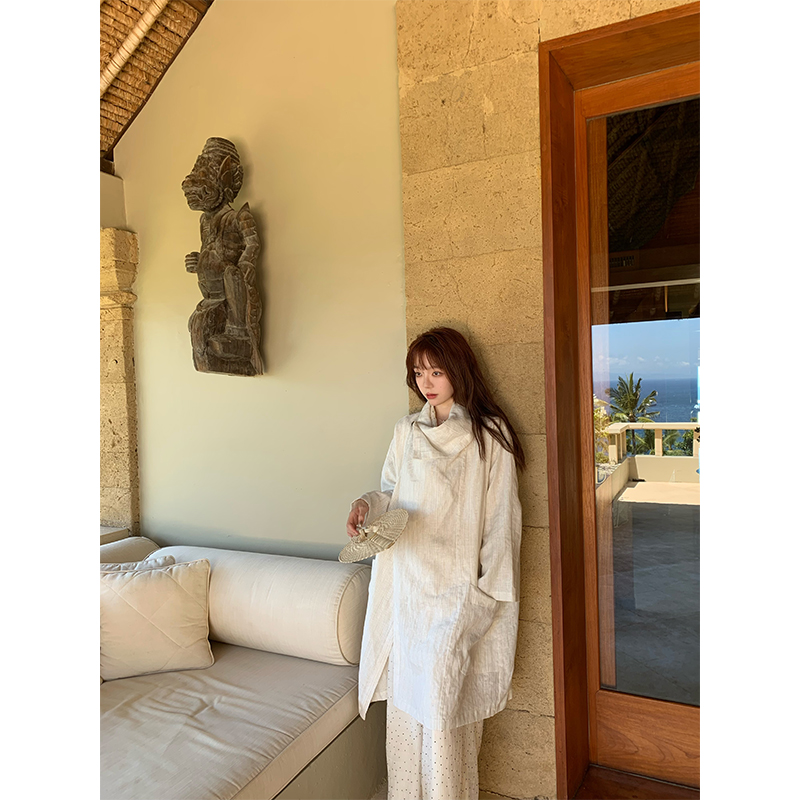 ktemetnosce金线亚麻女巫外套