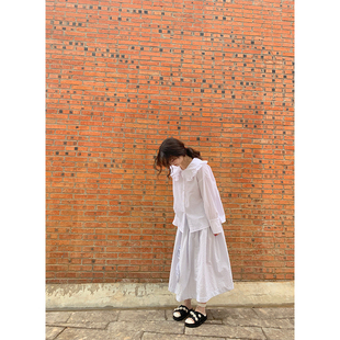 春日浪漫大娃娃领肌理泡泡棉衬衫 nosce temet