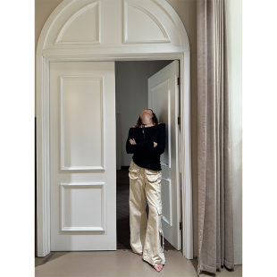 temet 微喇裤 nosce 双色工装 秋冬简约口袋显高帅气松紧腰