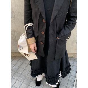 秋冬高级感小西装 中长款 nosce手作细节满满两色外套 k：temet
